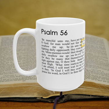 Psalm 56 Full Text - 15oz Coffee Mug